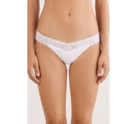 Brazilian-slip Im Stil Der 80er-jahre Aus Spitze Und Baumwolle Weiß 3