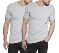Bread & Boxers 2er-Pack Rundhals T-Shirt Grau Mélange M, Grau, Melange, Mittel