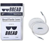 Bread Elastische Schnürsenkel - Einmal binden, Reinschlüpfen - Stretch-Schnürsenkel, die echt aussehen für Sneaker, Stiefel & den Alltag, Wolkenweiß, 36 Inch