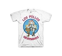 Breaking Bad Offizielles Lizenzprodukt Los Pollos Hermanos T-Shirt (Weiß), Small