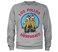 Breaking Bad Offizielles Lizenzprodukt Walter & Jesse Hermanos Sweatshirt (Heather Grau), Large