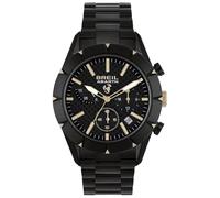 Breil, Abarth, 695 Tribute 131 Rally, Herrenuhr aus Schwarzem und Mattschwarzem IP-Stahl, mit 12 Gravuren und Goldenen IP-Einsätzen, Schwarzes Karbonfaser-Zifferblatt, Knopfverschluss, Chronograph