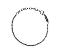 Breil Armband B ROCKS für Herren aus Edelstahl mit Hämatit in der Farbe Grau, mit Karabinerverschluss, Länge: 22 cm, TJ3354