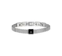 Breil Armband BLACK DIAMOND für Herren aus Edelstahl mit Diamant in der Farbe Silber, mit Faltverschluss, Länge: 22 cm, TJ2955