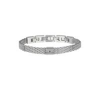 Breil Armband BLACK DIAMOND für Herren aus Edelstahl mit Diamant in der Farbe Silber, mit Faltverschluss, Länge: 22 cm, TJ2954