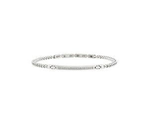 Breil Armband BRACCIALE für Herren aus Edelstahl mit Zirkonia in der Farbe Silber, mit Klappverschluss, Länge: 22 cm, TJ3366