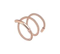 BREIL - Armband für Frauen NEW SNAKE STEEL Kollektion TJ2839 - Flexibel formbarer Edelstahlschmuck mit zentralem Schmuckelement - 50 cm Länge - Roségold