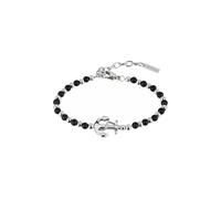 Breil - Armband für Männer BLACK ONYX Kollektion TJ2407 - Schmuck aus Edelstahl und Naturstein mit Zentralem Ankerstück - 22.5 cm Länge