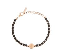 Breil Armband MAST für Herren aus Edelstahl mit Hämatit in der Farbe Rosa/Schwarz, mit Karabinerverschluss, Länge: 22 cm, TJ3263