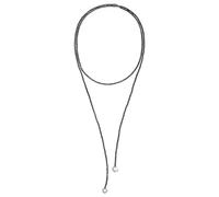 Breil, B Rocks Collection, Lange Damenhalskette aus Facettiertem Hämatit mit Enden aus Glänzendem Edelstahl, Länge 120 cm, Geschenkidee für Frauen