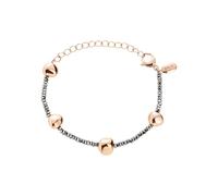 Breil B Rocks Damenarmband aus Hämatit und IP-Rosenstahl hergestellt, in der Farbe: Rosé/Silber, Länge: 15 cm, TJ3290