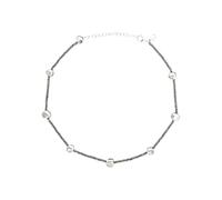 Breil B Rocks Halskette aus Edelstahl hergestellt und mit Hämatitsteinen verziert, Min. Länge: 39 cm, Max. Länge: 45 cm, TJ3287