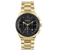 Breil Bend Herren Armbanduhr Chronograph mit Armband aus Stahl in der Farbe: Gold/Schwarz, Gehäusedurchmesser: 43 mm, TW1969
