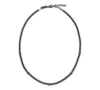 Breil, Blend Kollektion, Damenhalskette, aus Poliertem IP-Kanonenstahl und Hämatit, Elegantes Design mit Kleinen Sechseckigen Elementen, Verstellbare Länge 47-52 cm, Schwarz