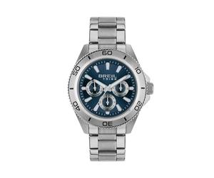 Breil Chrono Gent multifunction men's watch blue background EW0710 316L steel case and bracelet