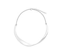 Breil, Collezione Retwist, Collana Donna in Acciaio Specchiato, con Parte Rigida Sinuosa, Idee Regalo Donna e Ragazza, con Pratica Chiusura e Lunghezza Regolabile 39-45 cm, Colore Silver