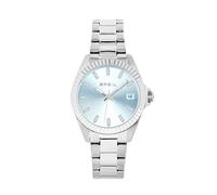 BREIL Damenuhr, Kollektion THEA, Quarzuhrwerk, wasserdicht bis 50 m, Geschenkideen für Damen, himmelblau, 33, Modisch, leger