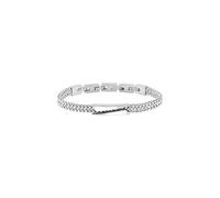 Breil, Edit Out Collection, Herrenarmband aus Edelstahl mit Bilux-Finish, Originelles Accessoire, mit Gliedern und Zentralem Element, Praktischer Verschluss, Verstellbare Länge 17-22 cm, Silberfarben
