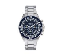 Breil Herrenuhr, Kollektion Trial, analoges Quarzuhrwerk, wasserdicht bis 100 Meter, Geschenkidee für Herren, blau, 44, Modern