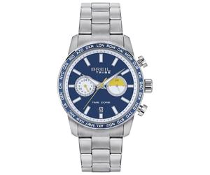 Breil, Herrenuhr Zone Collection, Chronograph für Herren mit Zwei Zifferblättern und Stahllünette, VD31 Dual Time Uhrwerk, Wasserdicht bis 5 ATM