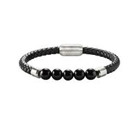 Breil Indische Kollektion, Herren aus Stahl, Leder, Stein, Schmuck, Geschenkideen für Herren, Taglia unica, Stahl, Leder, Stone, Achat