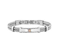 Breil Juwel TJ3961 Kollektion 9K LOOP, HERREN ARMBÄNDER AUS STEEL, GOLD SILBER FARBE GRÖSSE 20,3 MIT STEINEN