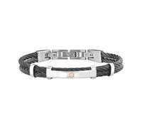 Breil Juwel TJ3962 Kollektion 9K LOOP, Armbänder für Herren aus Stahl, Gold Farbe Silber, Grau, Größe 20,3 mit Steinen, Taglia unica, Stahl, Gold, Kein Edelstein