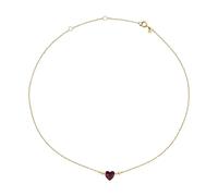 Breil, Kollektion Candy, Damen-Halskette aus poliertem Stahl mit Spiegeleffekt und Stein in Herzform, verstellbarer Verschluss, Halskette mit Herz von 45 cm, Taglia unica, Farbiger Stahl, Rhodolith