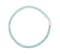 Breil, Kollektion Magnetica System, Damen-Halskette aus poliertem Stahl mit Spiegel-Effekt und Natursteinen, praktischer Magnetverschluss, Geschenkidee für Damen, Taglia unica, Edelstahl, Kristall