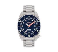 Breil, Kollektion Manta Seeker, Herrenuhr mit doppeltem Zifferblatt, Quarzwerk, Gehäuse 42 mm aus Stahl mit matter Oberfläche, wasserdicht bis 300 m, Geschenkidee, blau, 42, Modern