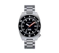 Breil, Kollektion Manta Seeker, Herrenuhr mit doppeltem Zifferblatt, Quarzwerk, Gehäuse 42 mm aus Stahl mit matter Oberfläche, wasserdicht bis 200 Meter, silber / schwarz, sportlich