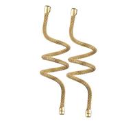BREIL - Lange flexible Ohrringe für Frauen/Damen im Edelstahlmesh Design - NEW SNAKE Kollektion - Länge: 20 cm - Gold - TJ2724
