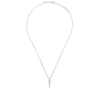 Breil Light Row Kette mit Anhänger aus hochwertigem Stahl und Zirkoniasteinen verziert, Min. Länge: 47 cm, Max. Länge: 52 cm, TJ3360