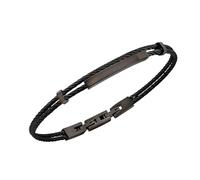 Breil, Loop Collection, Herrenarmband aus Edelstahl, Farbe Gun, Modernes Design, Schmale Farbige Stahldrähte, Anhänger mit Minimalistischen Linien, Verstellbarer Verschluss 17,5-20,3 cm, Farbe Gun