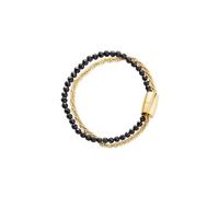 Breil, Magnetica System Kollektion, Kleines Black Sun Armband, Armband aus Poliertem Edelstahl, mit Schwarzen Spinellsteinen, Magnetverschluss, Farbe: Gold und Schwarz, Länge: 19,5 cm