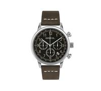 Beil Men's Watch Outrider Mono-Color Dial Black Movement Quarz Chronograph und graue Leder-Erdbeer TW2060