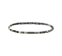 Breil, Priam-Kollektion, Herrenarmband aus Stahl, Farbe Gun mit zentralem Element und leuchtenden Edelsteinen, Verschluss mit Schmuck, Länge verstellbar 17-22 cm, Geschenkidee für Herren, Taglia