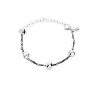 Breil B Rocks Damenarmband aus Hämatit und Edelstahl hergestellt, in der Farbe: Silber, Länge: 15 cm, TJ3288