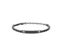 Breil Armband TAG & CROSS für Herren aus Edelstahl mit Zirkonia in der Farbe Grau, mit Karabinerverschluss, Länge: 22 cm, TJ3223