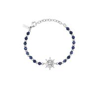 Breil Soundwave Armband für Herren aus Stahl und Sodalith in der Farbe Silber, Länge: 17 cm, TJ3587