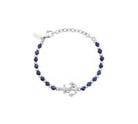 Breil Soundwave men's anchor bracelet TJ3588 steel with blue sodalite stone