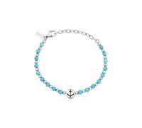 Breil Soundwave men's anchor bracelet TJ3591 steel with turquoise stone