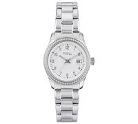 Breil Classic Elegance Damen Armbanduhr mit Armband aus Stahl, in der Farbe: Silber/Weiß und Zirkoniakristallen, Gehäusedurchmesser: 30 mm, EW0600