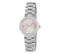 Breil Tribe Damen Armbanduhr Dancefloor Glamour Pink Sunray Edelstahl mit Kristallen Silber-Pink 32mm, Wasserdichtigkeit: 5 Bar, EW0256