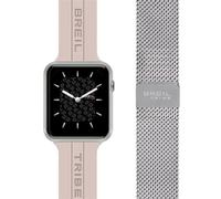 Breil Uhr Damen SBT-X Ziffernblatt SCHWARZ Bewegung SMARTWATCH SMARTMODULE e MASCHENBAND Silicon + Steel Silber, Rose EW0668
