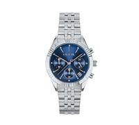 Breil Uhr Damen Stand Out Ziffernblatt BLAU Bewegung Chrono Quartz e GÜRTEL Stahl Silber TW2097
