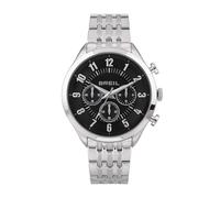 Breil Uhr Herren Arbiter Ziffernblatt SCHWARZ Bewegung Chrono Quartz e Bracelet Stahl Silber TW1874