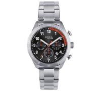 Breil Uhr Herren, Armband aus Leather/Steel, Gehäusedurchmesser 41 cm | Sammlung MATE, Uhrwerk Quartz Analog, Wasserbeständig bis 50 Meter, Schmuck als Geschenkidee Herren
