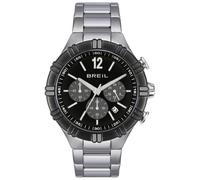 Breil B Rise Herren Armbanduhr Chronograph mit Armband aus Stahl in der Farbe: Silber/Schwarz, Gehäusedurchmesser: 44 mm, TW1948