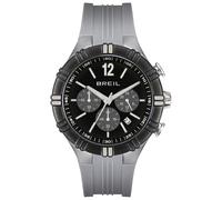 Breil Uhr Herren B Rise Ziffernblatt SCHWARZ Bewegung Chrono Quartz e GÜRTEL Polyurethane GRAU TW1950